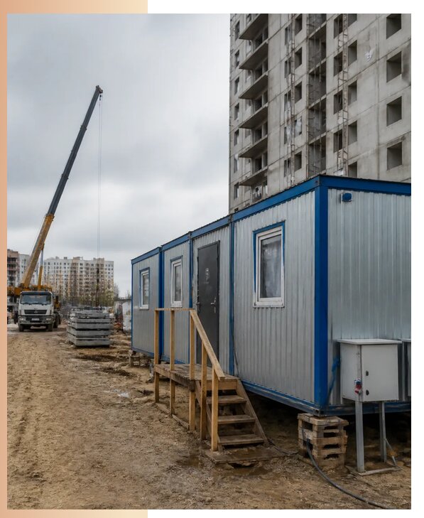 Аренда строительных вагончиков для рабочих в Кронштадте